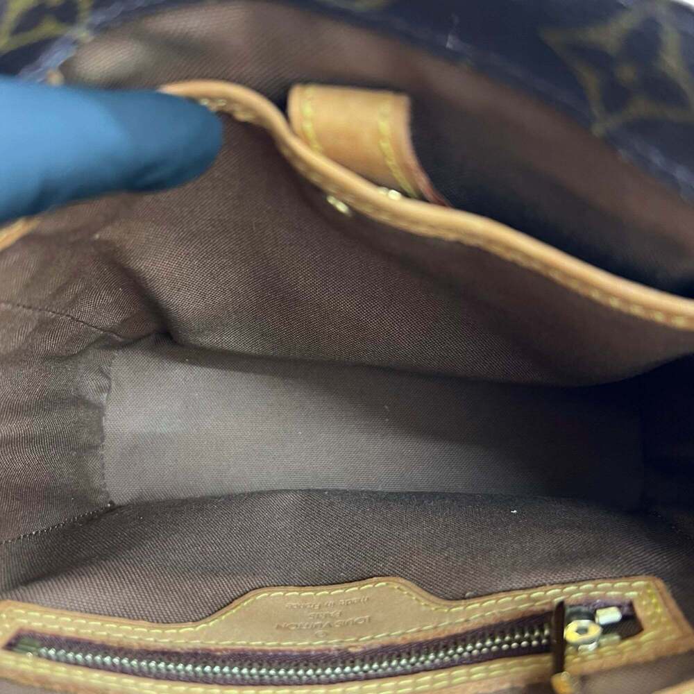 LOUIS VUITTON Vintage Brown Monogram Leather Tote Bag - Picture 9 of 10
